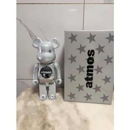 Bearbricklys 400% 28cm Atmo Colorful Beads Pvc Action Figures Blocks Bear Doll Decoration Models Friends Toys Christmas Gift