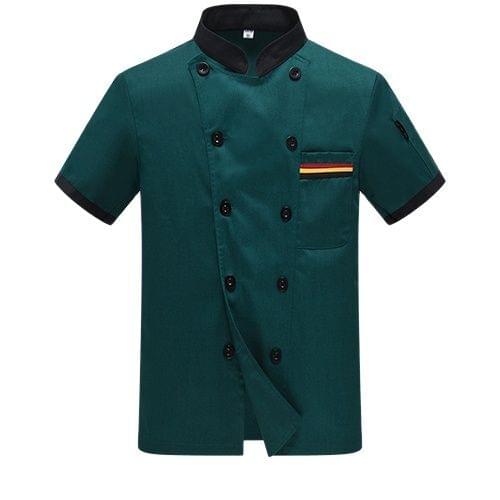 Chef Overalls Hotel Restaurant Kitchen Canteen Catering Chef Short Sleeves Restaurant Uniform Coat Chef