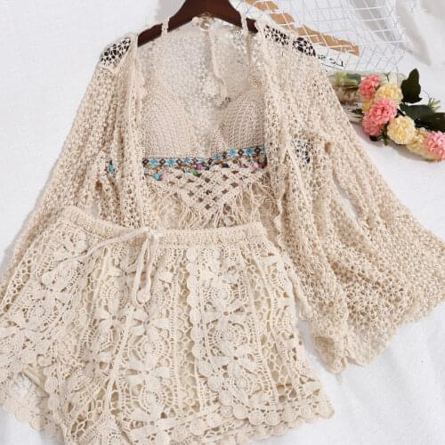 3pc sets women three piece outfits for women holiday summer beach suit women seaside set