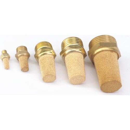 Brass M5*0.8 M6*1.0 1/8" 1/4" 3/8" 1/2" 3/4" 1" BSP Male Cylinder Pneumatic Silencer Muffler Solenoid Valve BSL