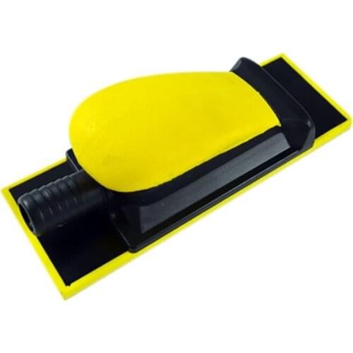 HLZS-70X198mm Vacuum Hand Sanding Block Dust-Free Multi Hole Hook and Loop Backing Pad Sheet Metal Polishing