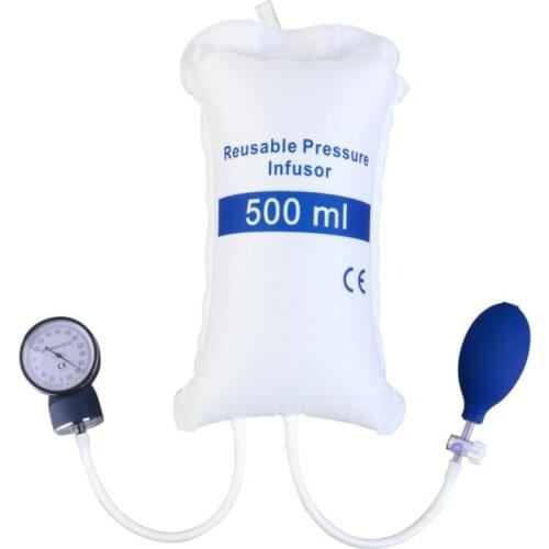 Medical Infusion pump pressure bag 500ml with gauge and hand pump ball