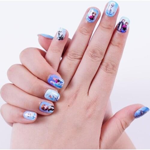 Disney Frozen Princess Makeup Nail Sticker Set Magic Wand Mirror Ring Girl Baby Accessories Sticker Childrens Toy Gift