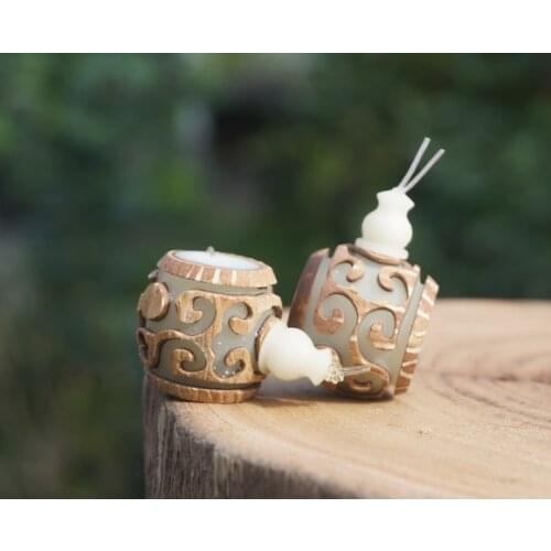 Natural Bodhi Seed Guru Bead With Epidermis Carved Auspicious Clouds Mala Japa Beads Bracelet Jewellry Findings DIY Accessories