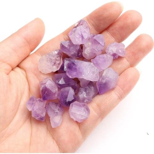 30g/50g Natural Mini Amethyst Quartz Crystal Vug Raw Stones Rough Specimen Gravels Pendant Gemstones DIY Healing Decoration