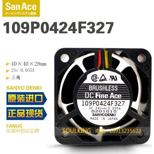 NEW SANYO DENKI SAN ACE 109P0424F327 4028 24V 0.055A Axial cooling fan
