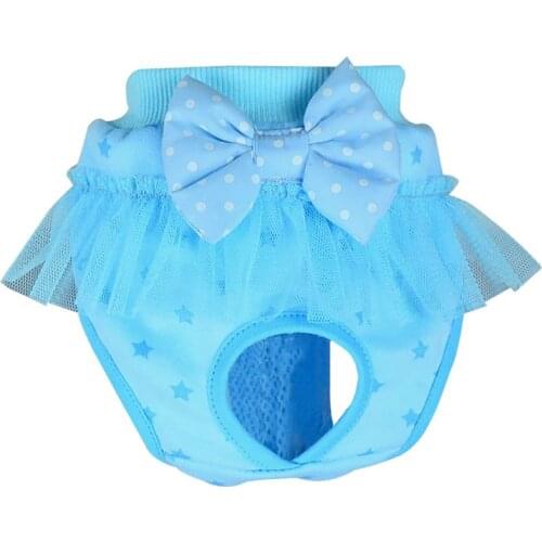 Dog Physiological Pants Diaper Clothes Elasticity Underwear Panties Chiffon Cute Puppy Cat Pet Supplies S-XL #0