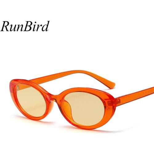 Runbird Small Oval Sunglasses Ms. 2018 Designer High Quality Cool Glasses Candy Color Sunglasses Mens Vintage UV400 5131