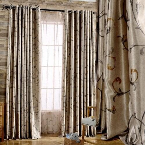 American Country Thickened Flannel Printed Shading Curtains for Living Room and Bedroom Customized Products