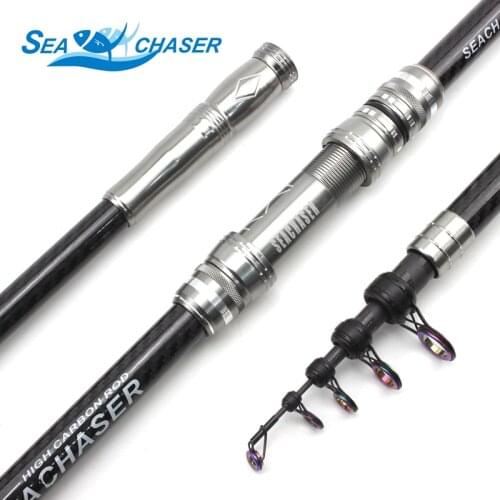 High Quality 2.1M-3.6M Telescopic Spinning Fishing Rod Fishing Tackle Carbon Fishing Tackle hard Sea Rod Free gift