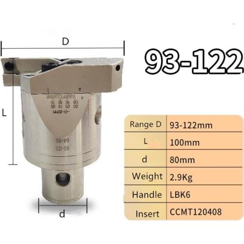 1PCS High precision RBH 93122 Twin-bit Rough zigzag or sawtooth Boring Head cutter used for deep holes, for insert, boring tool
