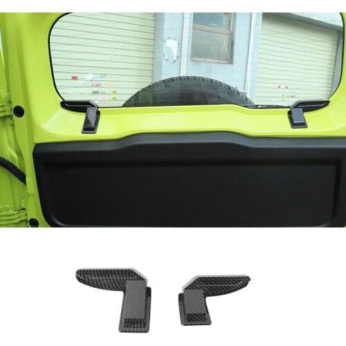 2PCS For Suzuki Jimny Sierra JB64 JB74 2019 2020 2021 Carbon Black ABS Rear Windshield Heating Wire Protection Cover