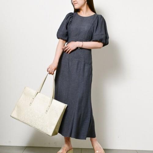 Japan Style Chic Plaid Print Slim Bandage Dress O Neck Puff Sleeve Backless Design Femme Robe Summer Office Wear Eleagnt Vestido