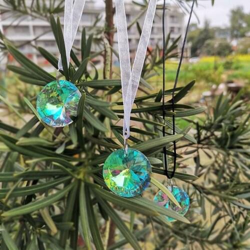 2/5pcs AB Color Sunflower Pendant Crystal Suncatcher Glass Chandelier Prism Home Wedding Window Decor Hanging Ornament DIY Craft