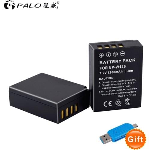 2pcs P-W126 LI-ION digital Camera Battery For FUJI X-E3 X-Pro2 X-E1 X-A1 HS50ESR HS30ESR X-A3 X-100F camera