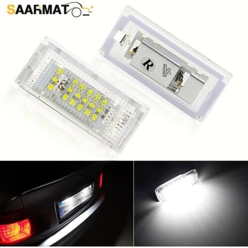 2 pieces Led License Plate Light Led Canbus Auto Tail Light White LED Bulbs For Car 3er E46 4D 1998-2003 Car Accessories CSV