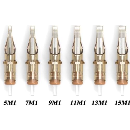 20Pcs/box Tattoo Needles 0.35mm shader Cartridge needle M-Taper disposable straight 1205M1/1207M1/1209M1/1211M1/1213M1/1215M1
