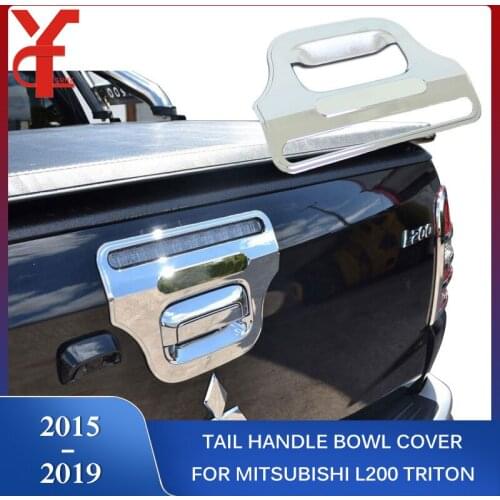 2015-2018 Car Chrome Strips For Mitsubishi L200 Triton 2015 2016 2017 2018 Accessories Rear Door Handle Insert Trim Ycsunz