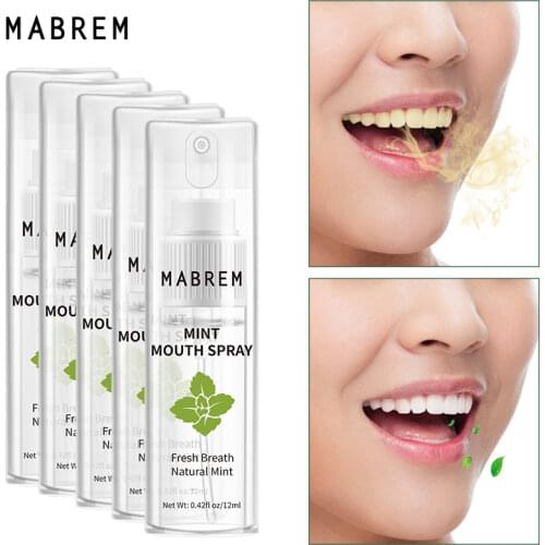 5PCS Korea Breath Freshener To Remove Bad Breath, Fresh And Lasting Oral Spray Mint Smell Portable 12ML