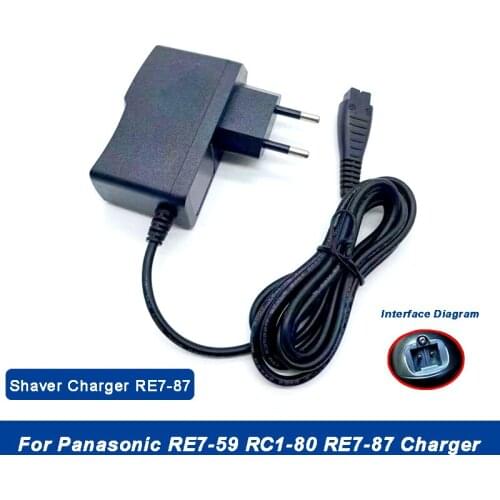 5.4V 4.8V 1.25A RE7-87 Wall Plug AC Power Adapter for Panasonic EES-RF31 ES-RF41 ES-SF21 ES-LT2A RE7-27 72 Shaver Razor Charger