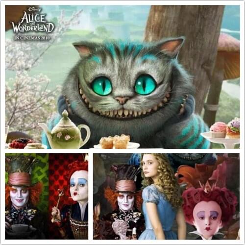 Disney Alice in Wonderland Full Diamond Embroidery Cube Home Decorate Rhinestones Gifts Cross Stitch Mosaic Kit Diamond Painting