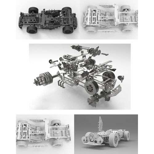 Auto Mechanical Puzzle Design Drawing Vector Files for CNC Laser Cutting