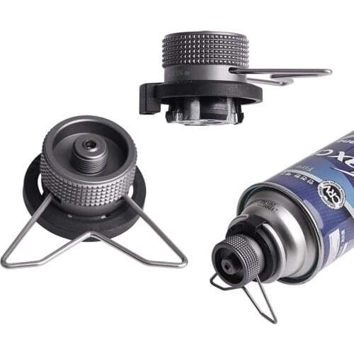 Butane Adapter with Stable Bracket Gas Cartridge Head Conversion Adapter Nozzle Bottle Type Input Screw Type Lindal Output