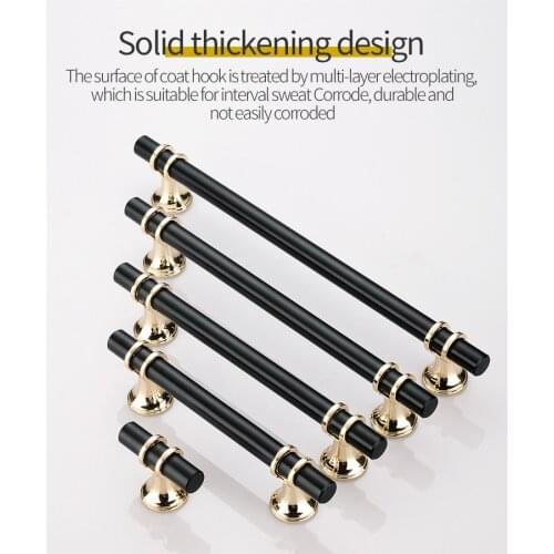 Black cabinet handle copper brushed kitchen cabinet door handle furniture drawer pull hardware pull rod handle