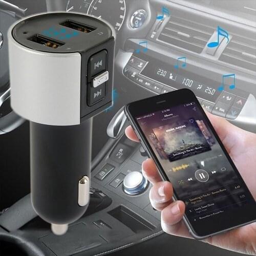 FM Transmitter Wireless Bluetooth Car Kit Handsfree Car Audio MP3 Music Player Dual USB Radio Modulator Car Kit 3.4A USB Charger