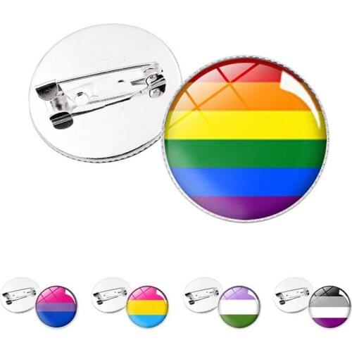 Gay pride custom photo personalized brooch ornaments small gifts for friends clothing accessories time gems fashion jewelry pins