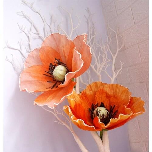 Giant Simulation Poppy Flower Wedding Background Decoration Arch Road Lead Shopping Mall Window Display