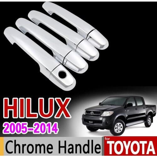 For Toyota Hilux 2005 - 2014 Chrome Handle Cover Trim AN10 AN20 AN30 SR5 2007 2008 2010 2013 Accessories Stickers Car Styling