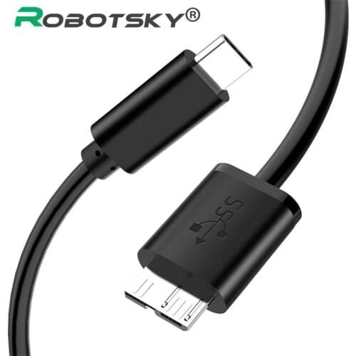 Type-C to USB-B Cable Male To Micro B Male 0.5m/1m Connector USB3.0 Data Charging Cable For Hard Drive Computer Smartphone