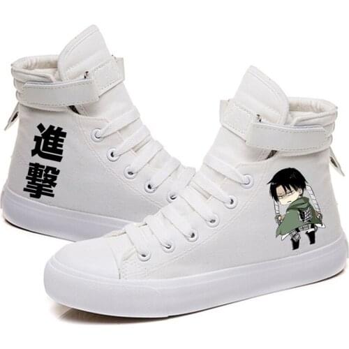 Kawaii Attack on Titan Printed High Top Canvas Shoes Cozy Sneakers