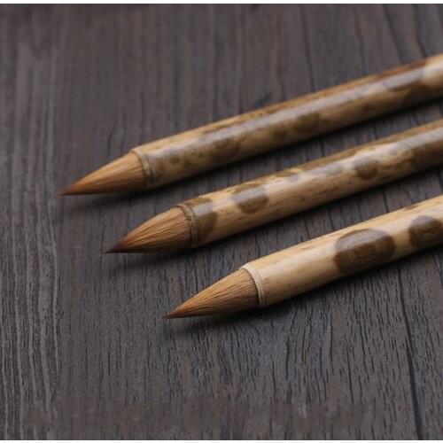 Chinese Weasel Hair Calligraphy Brush Caligrafia Exquisite Chinese Writing Brush for Samll Regular Script Painting Tinta China