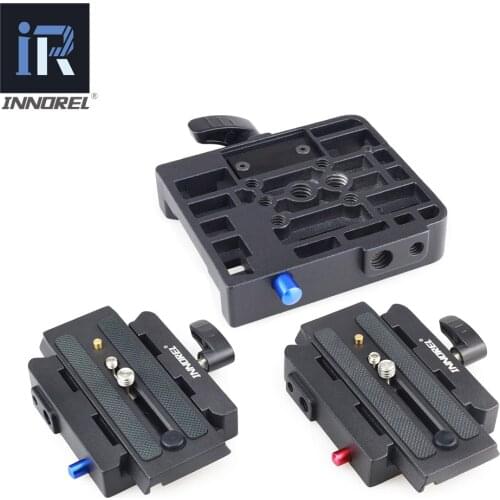 INNOREL P200 Upgraded Aluminium Alloy Quick Release Clamp Kit QR Plate Adapter For Manfrotto 501 500AH 701HDV 503HDV Q5 etc