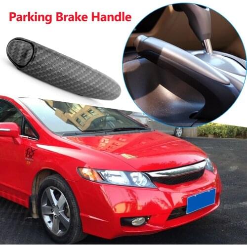 Carbon Fiber Handbrake Cover Look Parking Brake Handle Interior Accessories for Honda Civic Coupe Sedan 2006-2011 47115-SNA-A82Z