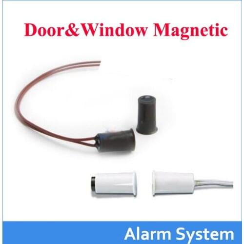 10pcs/lot circular normally open NO Wired Door Window Sensor Magnetic Switch Home Alarm System gsm pstn alarm White and brown