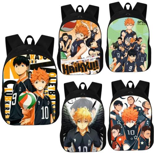 Volleyball Juvenile Backpack Laptop School Bag for Boys Cartoon Kawaii Schoolbag Anime Bag School Supplies Kids Gifts