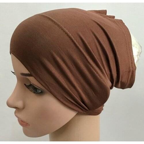 Muslim Soft Modal Inner Hijab Caps Stretch Turban Cap Islamic Underscarf Bonnet Hat Female Headband Turbante Mujer 2020