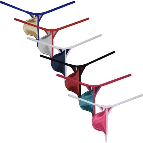 Mens Micro Thong String Ficelle Homme Jockstrap Underwear Tear Drop Mini T-Back Bulge Bikini