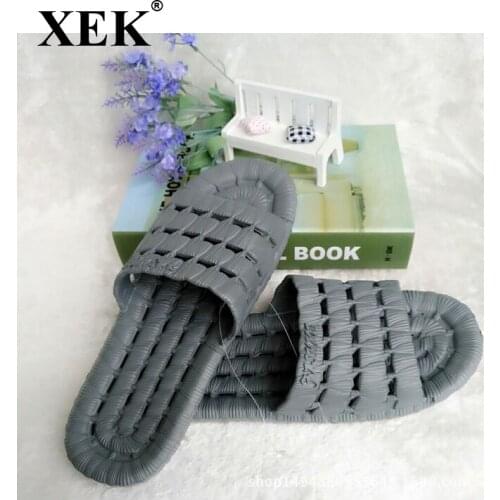 XEK The New Fashionable Household Mens Slippers Summer Bathroom Bathing Slippers With Soft Soles And Slippers ST267