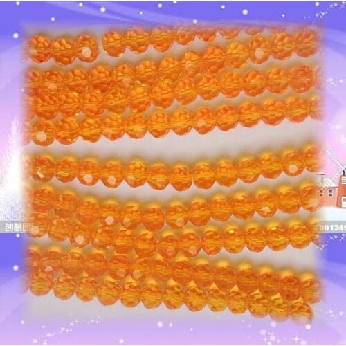 Spacer Glass Crystal Beads orange 10mm 720pcs/bag 32 Faceted Ball For Wedding Decoration Accessaries