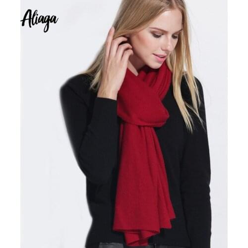 100% Pure Cashmere Travel Wrap Knitted Winter Women Scarf Solid Color Europea Fashion Cashmere Shawls Luxury Scarves