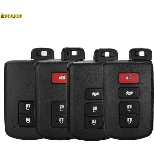 Jingyuqin Remote Car Key Fob Shell For Toyota Camry Corolla Avalon Rav4 Land Cruiser Smart Card Replacement