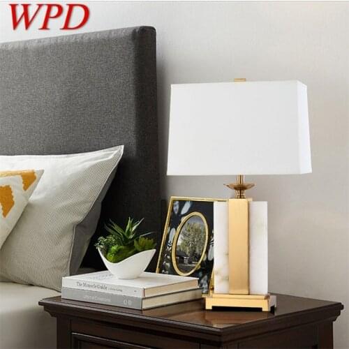 WPD Modern Table Lamp Dimmer 220v 110V Luxury Marble Desk Light Home LED For Foyer Living Room Office Bedroom Hotel