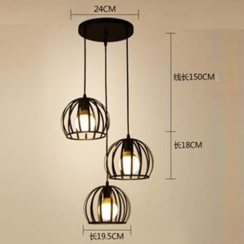 3 Heads Modern Iron Chandelier lighting luminaire lights Fixtures dining room restaurant lustres Pendants Chandeliers E27 lamp