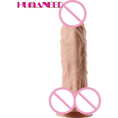 32.5*7cm Super Large Realistic Silicone Dildo Suction Cup Women Masturbator G-Spot Big Dick for BDSM Bisexual Anal Plug Sex Toys