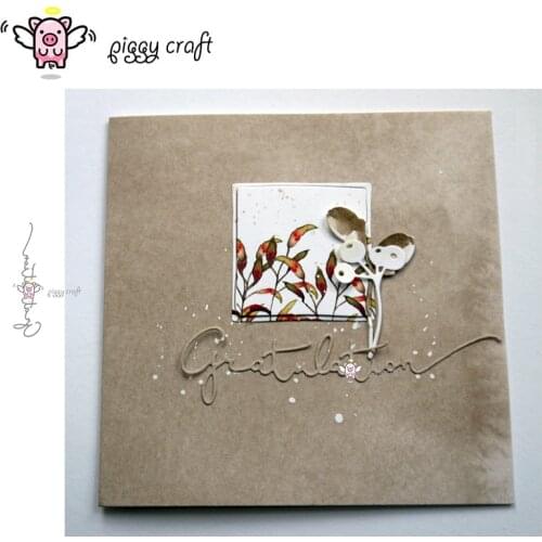 Piggy Craft metal cutting dies cut die mold Congratulations letter Scrapbook paper craft album card punch knife art cutter die