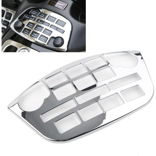 Motorcycle Chrome Radio Accent Panel Decoration Fairing Control Accent Decoration Cover For Honda Gold Wing 1800 GL1800 01-11
